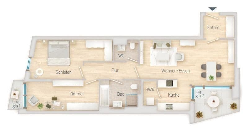 Prenájom bytu 3-izbový 88 m², Maxfeldstr. 48, Nürnberg, Bavorsko Prenájom bytu 3-izbový 88 m², Maxfeldstr. 48, Nürnberg, Bavorsko