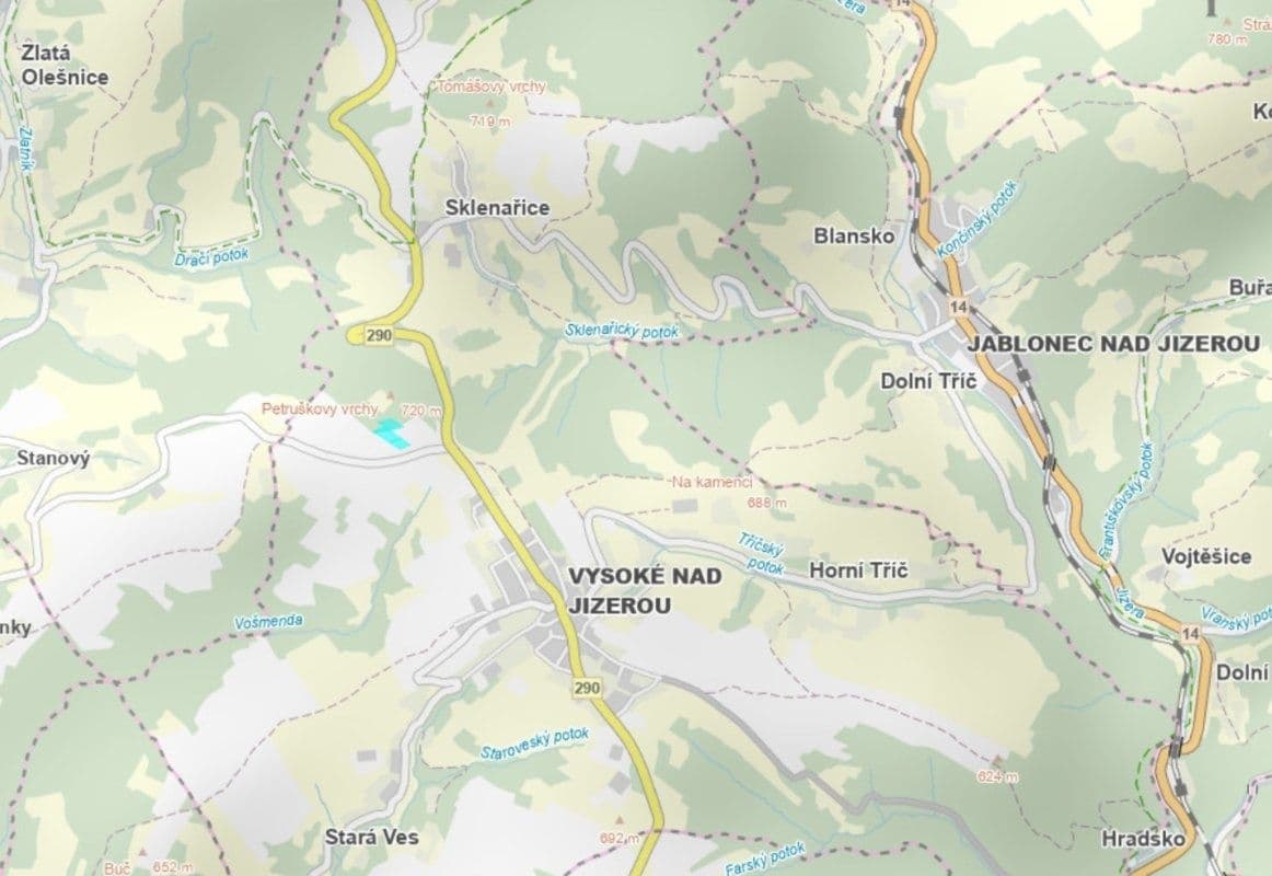 Predaj pozemku 13.970 m², Vysoké nad Jizerou, Liberecký kraj Predaj pozemku 13.970 m², Vysoké nad Jizerou, Liberecký kraj