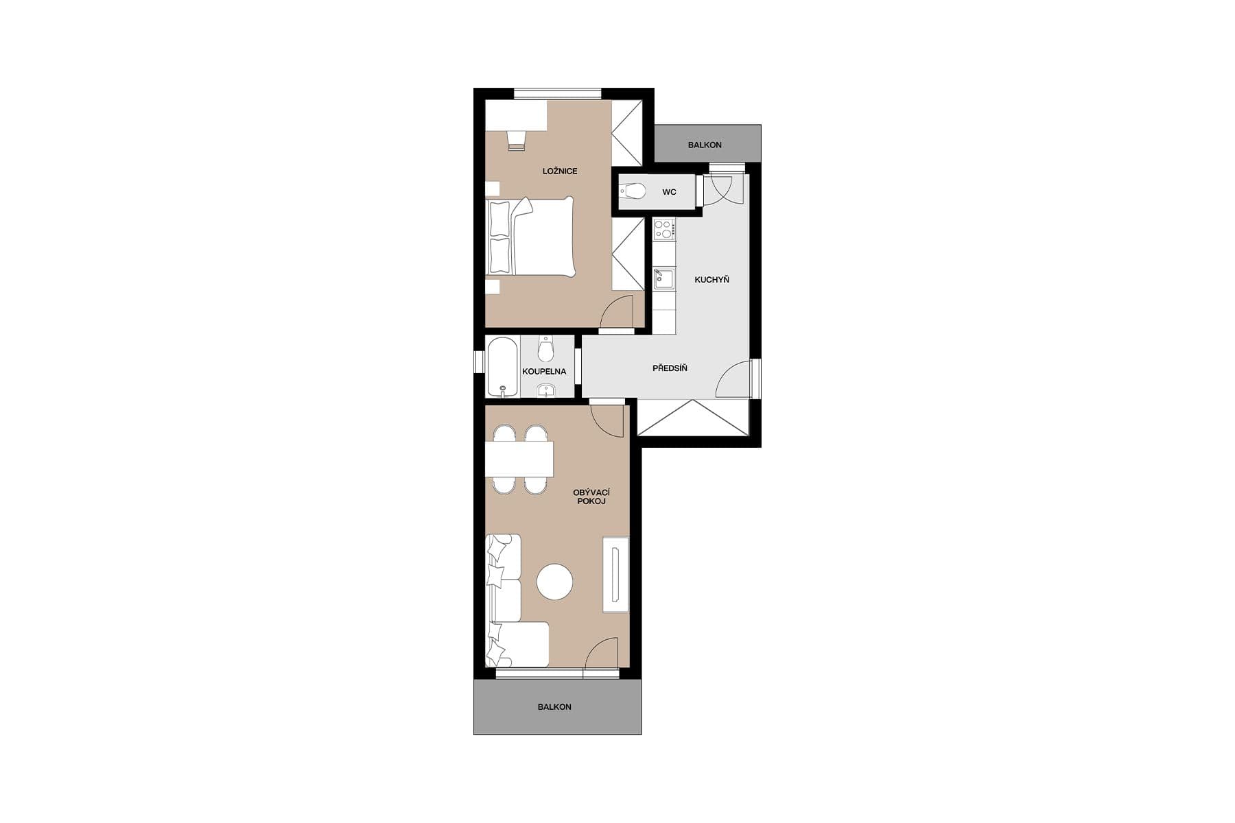 Predaj bytu 2-izbový 57 m², U Elektrárny, Praha, Praha Predaj bytu 2-izbový 57 m², U Elektrárny, Praha, Praha