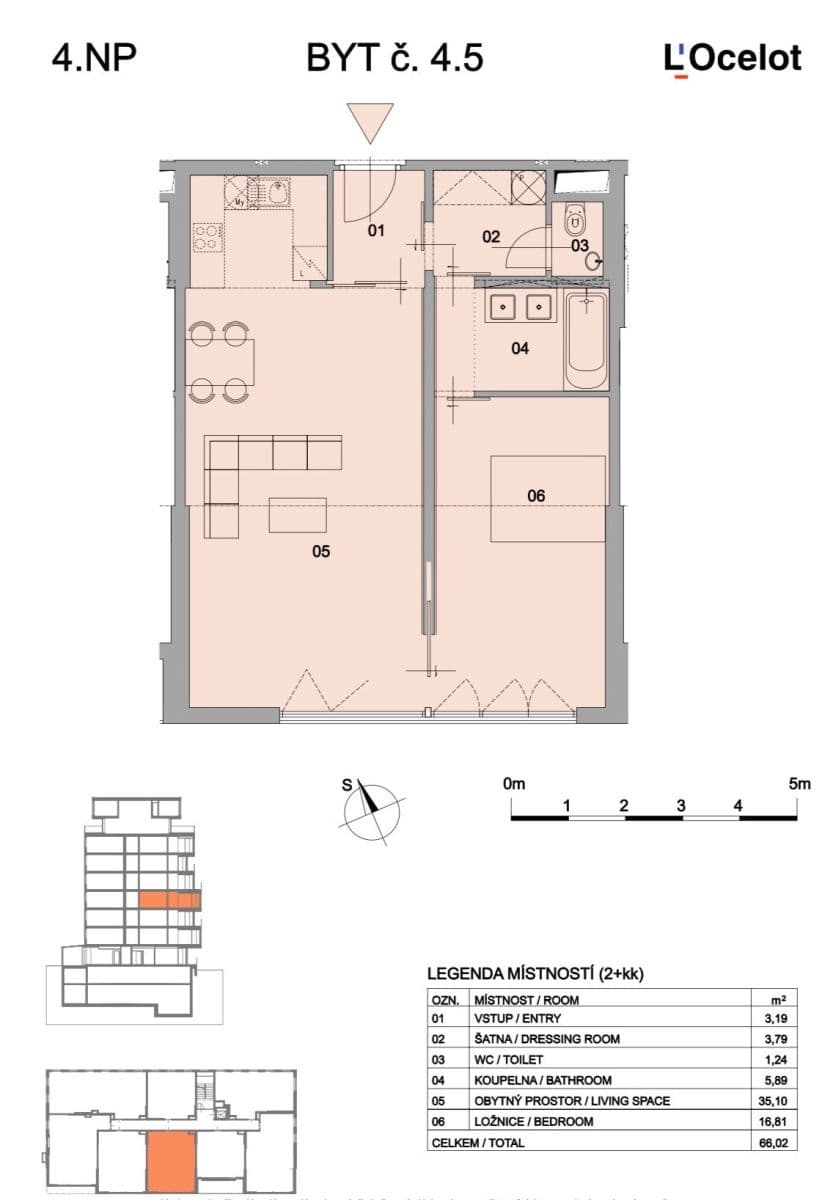 Prenájom bytu 2-izbový 67 m², Ocelářská, Praha, Praha Prenájom bytu 2-izbový 67 m², Ocelářská, Praha, Praha