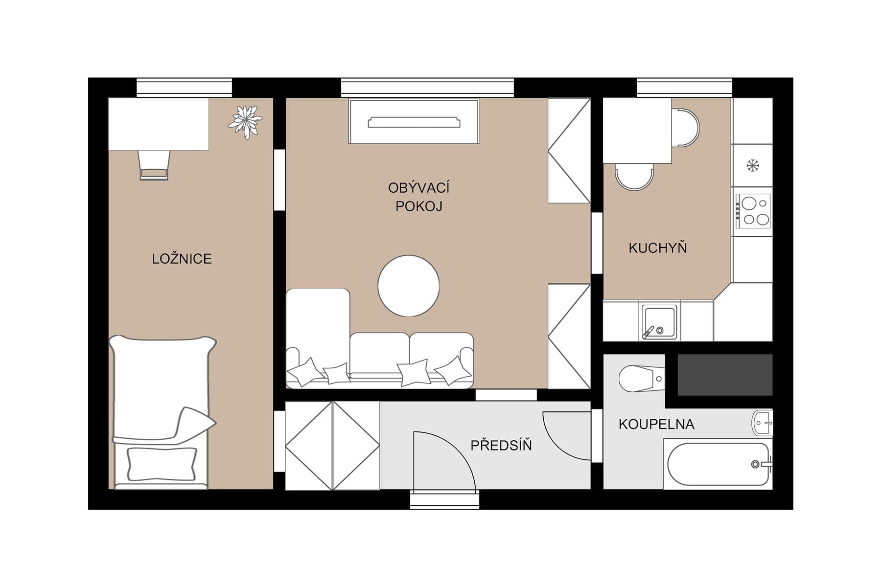 Predaj bytu 2-izbový 43 m², Na Jízdárně, Ostrava, Moravskoslezský kraj Predaj bytu 2-izbový 43 m², Na Jízdárně, Ostrava, Moravskoslezský kraj