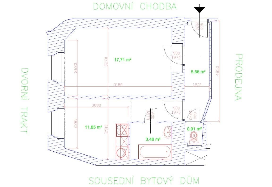 Prenájom bytu 1-izbový 40 m², Mahenova, Praha, Praha Prenájom bytu 1-izbový 40 m², Mahenova, Praha, Praha