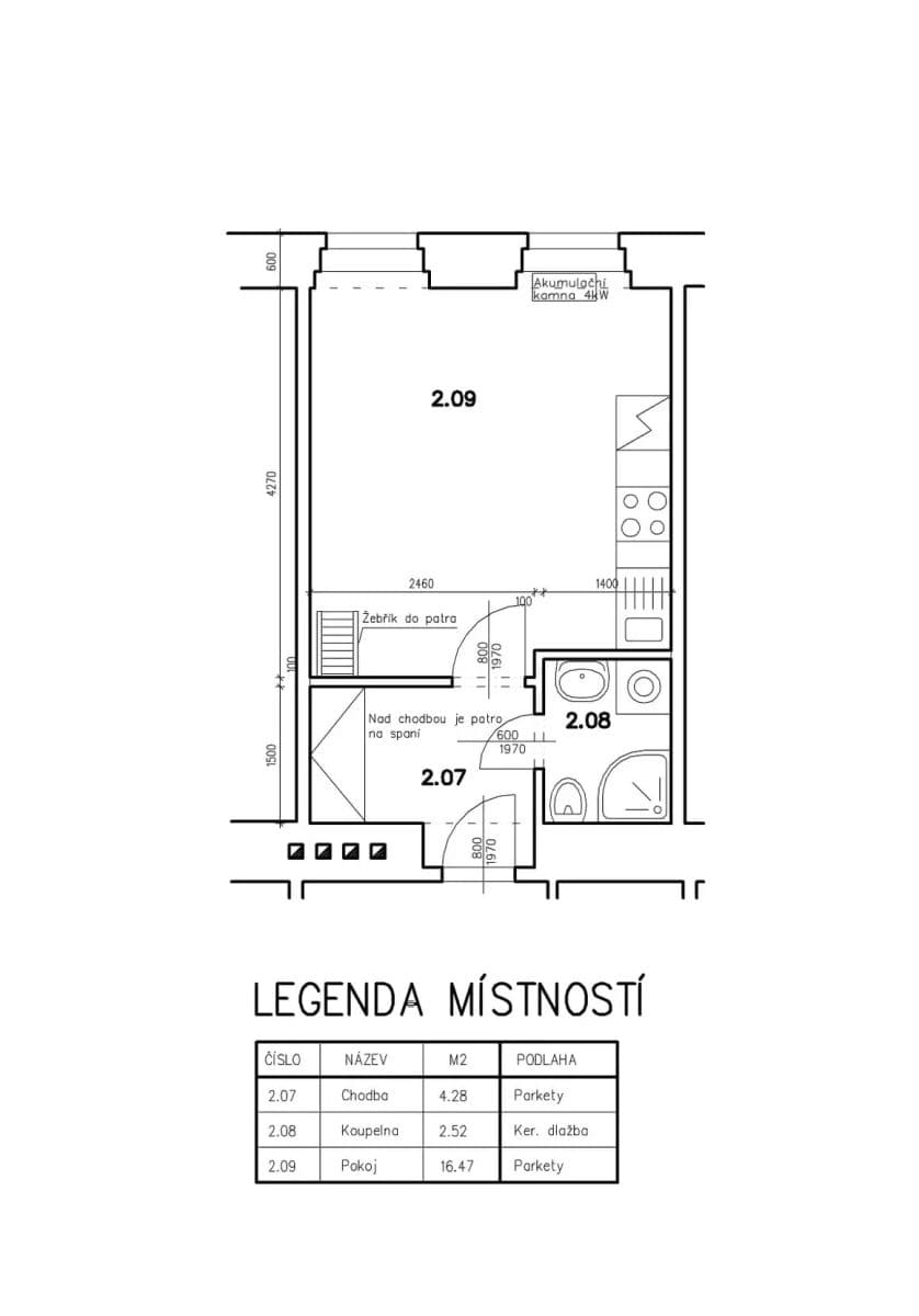 Prenájom bytu 1-izbový 23 m², Táboritská, Praha, Praha Prenájom bytu 1-izbový 23 m², Táboritská, Praha, Praha