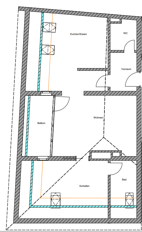 Prenájom bytu 2-izbový 69 m², Westliche Stadtmauerstraße 64, Erlangen, Bavorsko Prenájom bytu 2-izbový 69 m², Westliche Stadtmauerstraße 64, Erlangen, Bavorsko
