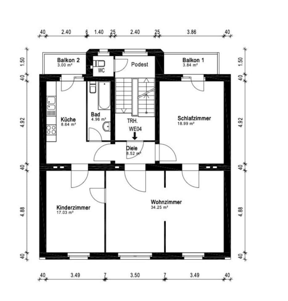 Prenájom bytu 3-izbový 96 m², Düsseldorf, Severné Porýnie - Westfálsko Prenájom bytu 3-izbový 96 m², Düsseldorf, Severné Porýnie - Westfálsko