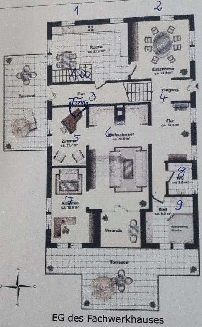 Predaj domu 250 m², pozemek 2.104 m², Uchte, Dolné Sasko Predaj domu 250 m², pozemek 2.104 m², Uchte, Dolné Sasko