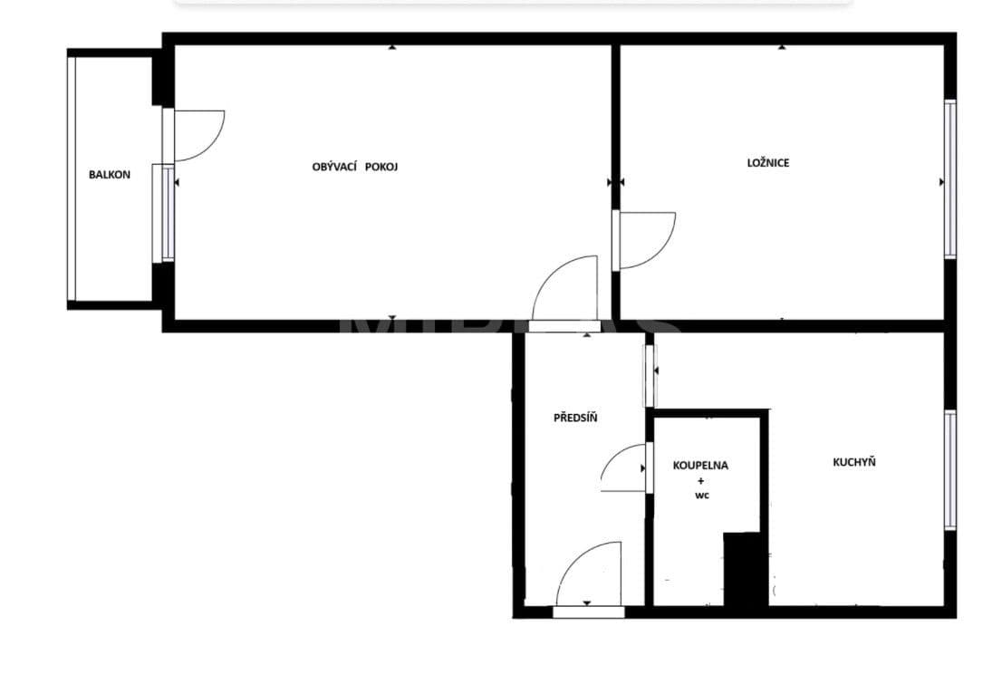 Predaj bytu 2-izbový 52 m², Práčská, Praha, Praha Predaj bytu 2-izbový 52 m², Práčská, Praha, Praha
