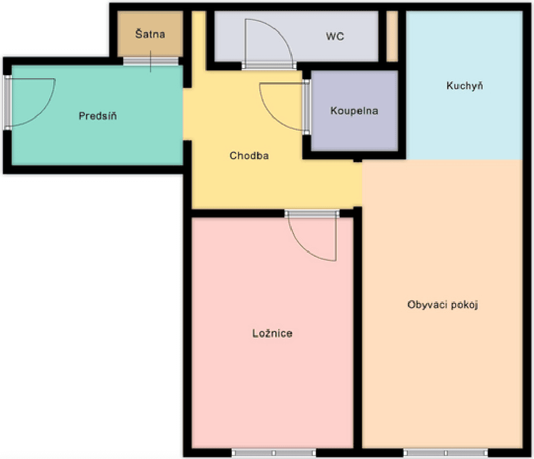 Predaj bytu 2-izbový 49 m², Nechvílova, Praha, Praha Predaj bytu 2-izbový 49 m², Nechvílova, Praha, Praha