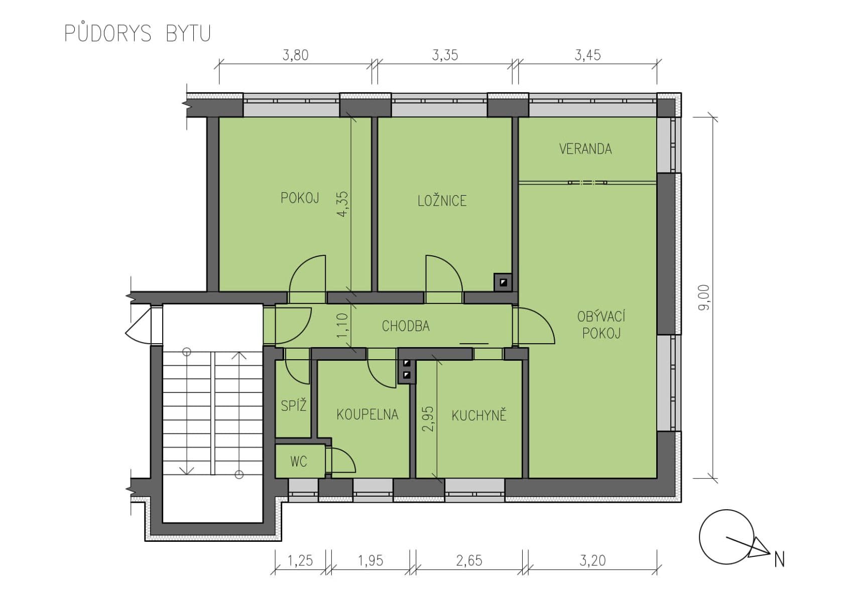 Predaj bytu 3-izbový 84 m², U Hřiště, Kunštát, Jihomoravský kraj Predaj bytu 3-izbový 84 m², U Hřiště, Kunštát, Jihomoravský kraj
