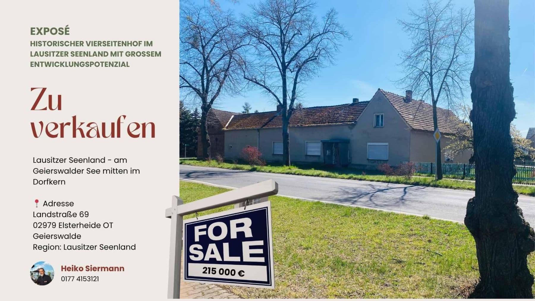 Predaj domu 300 m², pozemek 1.227 m², Landstr. 69, Elsterheide - Halštrowska Hola, Sasko Predaj domu 300 m², pozemek 1.227 m², Landstr. 69, Elsterheide - Halštrowska Hola, Sasko