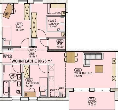 Prenájom bytu 4-izbový 91 m², Baden-Baden, Bádensko-Wurttembersko Prenájom bytu 4-izbový 91 m², Baden-Baden, Bádensko-Wurttembersko