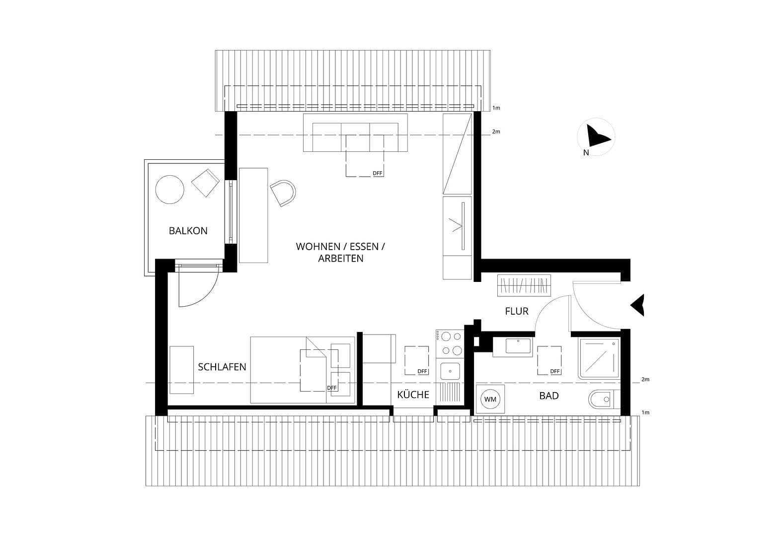 Prenájom bytu 1-izbový 38 m², Ostfildern, Bádensko-Wurttembersko Prenájom bytu 1-izbový 38 m², Ostfildern, Bádensko-Wurttembersko