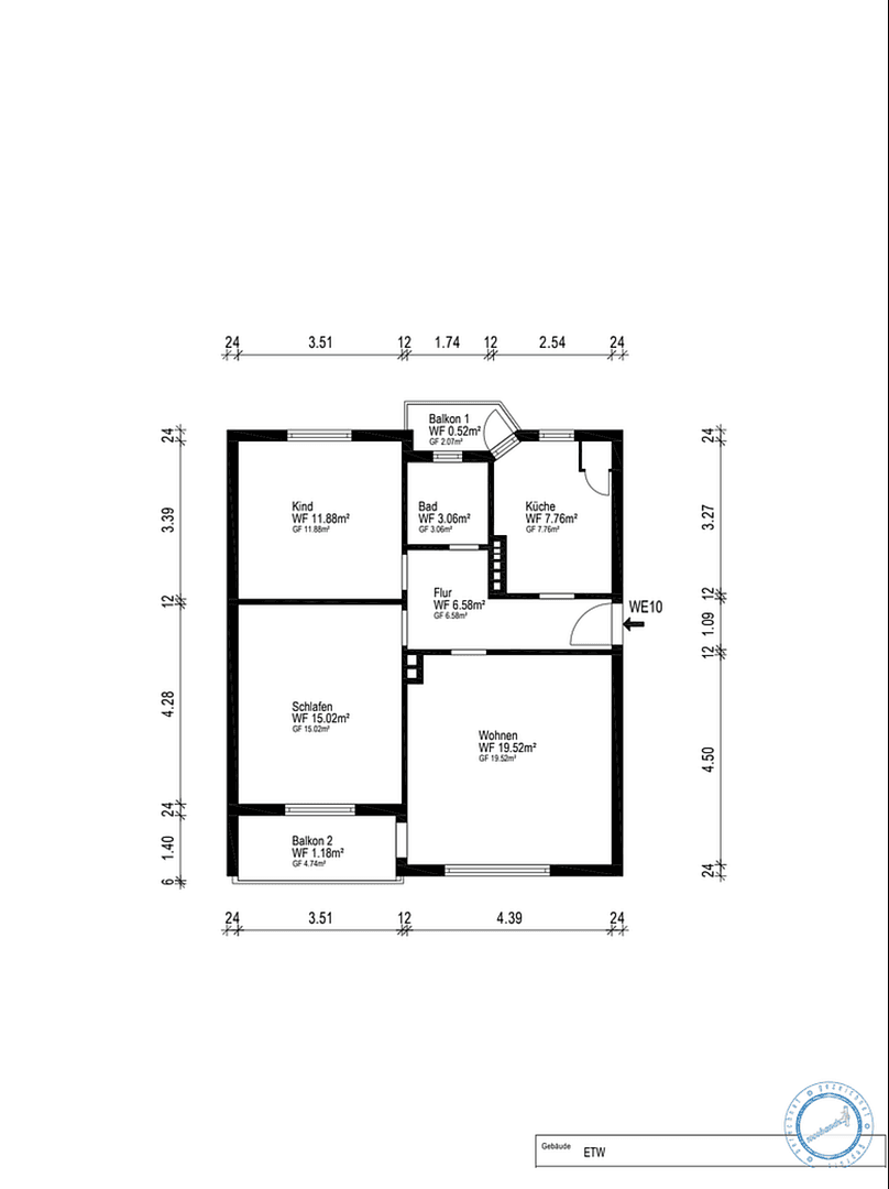 Predaj bytu 3-izbový 65 m², Bremerhaven, Brémy Predaj bytu 3-izbový 65 m², Bremerhaven, Brémy