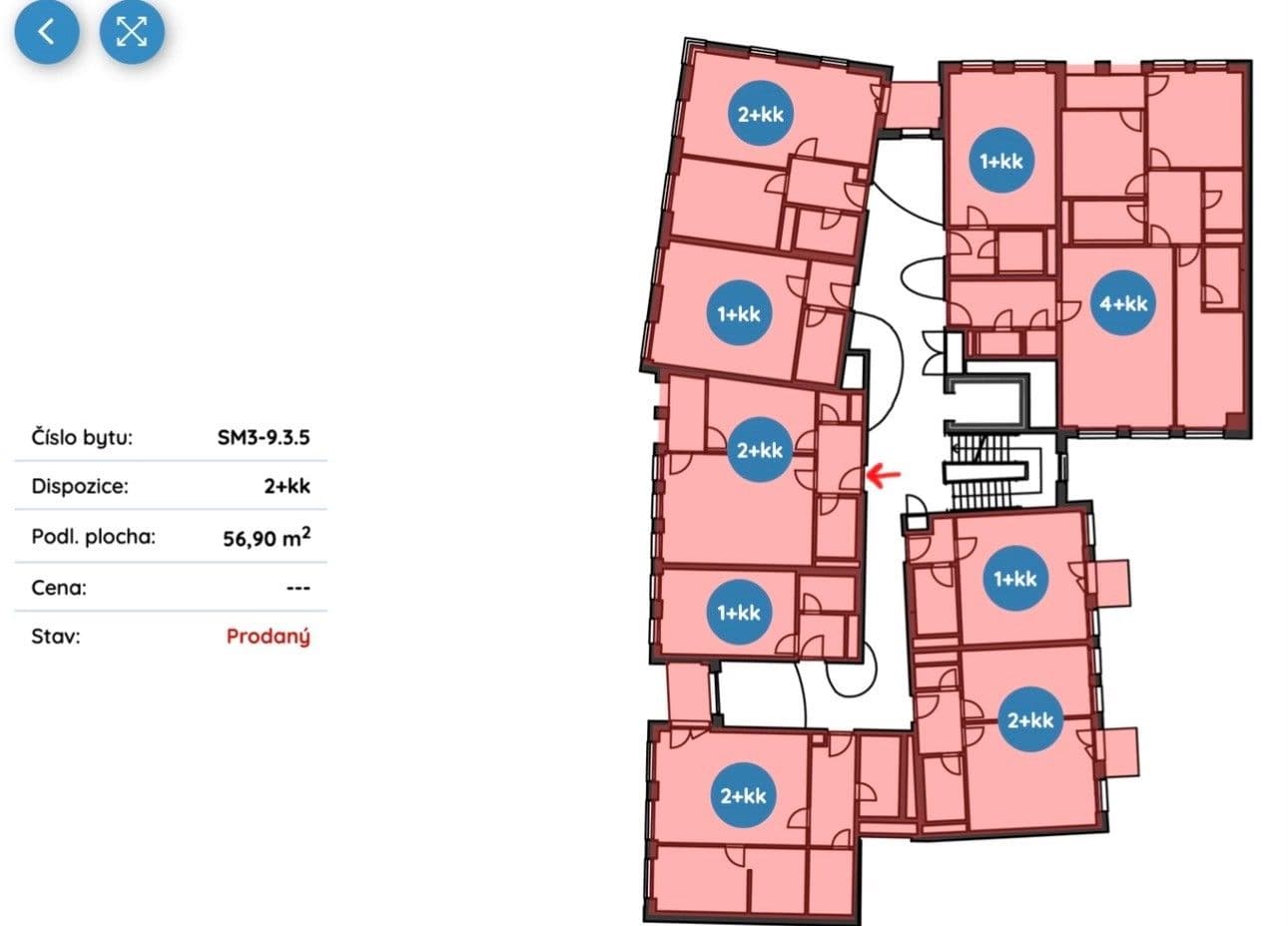 Predaj bytu 2-izbový 57 m², Toyen, Praha, Praha Predaj bytu 2-izbový 57 m², Toyen, Praha, Praha
