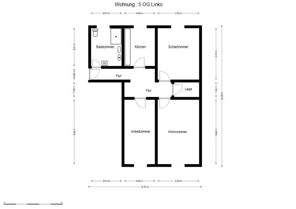 Predaj bytu 3-izbový 80 m², Bayreuth, Bavorsko Predaj bytu 3-izbový 80 m², Bayreuth, Bavorsko
