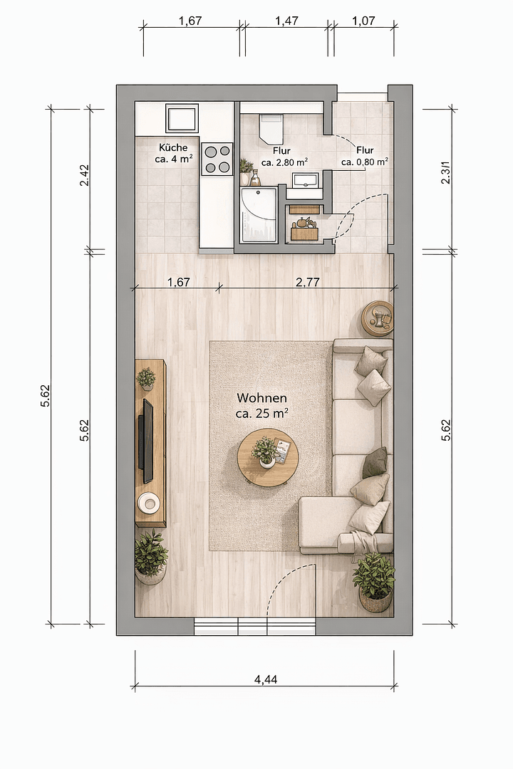 Predaj bytu 1-izbový 35 m², Cranachstraße 23, Berlin, Berlín Predaj bytu 1-izbový 35 m², Cranachstraße 23, Berlin, Berlín
