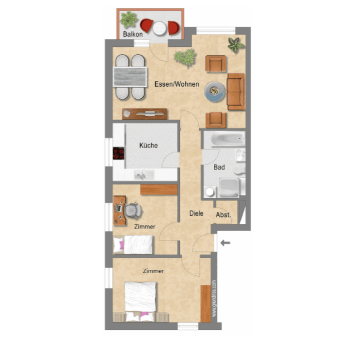 Prenájom bytu 3-izbový 83 m², Rheine, Severné Porýnie - Westfálsko Prenájom bytu 3-izbový 83 m², Rheine, Severné Porýnie - Westfálsko