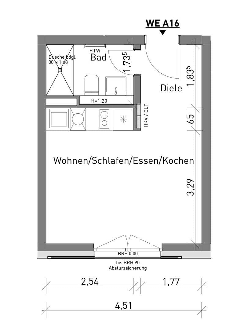 Prenájom bytu 1-izbový 26 m², Maximilianstraße 43, Nürnberg, Bavorsko Prenájom bytu 1-izbový 26 m², Maximilianstraße 43, Nürnberg, Bavorsko