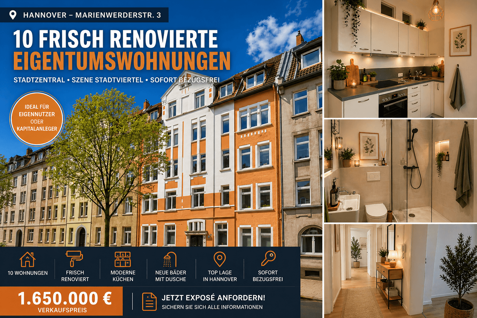 Predaj domu 595 m², pozemek 297 m², Marienwerderstr.3, Hannover, Dolné Sasko Predaj domu 595 m², pozemek 297 m², Marienwerderstr.3, Hannover, Dolné Sasko