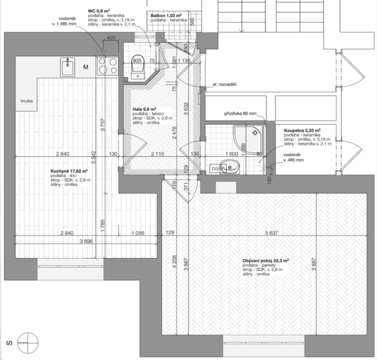 Prenájom bytu 2-izbový 50 m², Komunardů, Praha, Praha Prenájom bytu 2-izbový 50 m², Komunardů, Praha, Praha