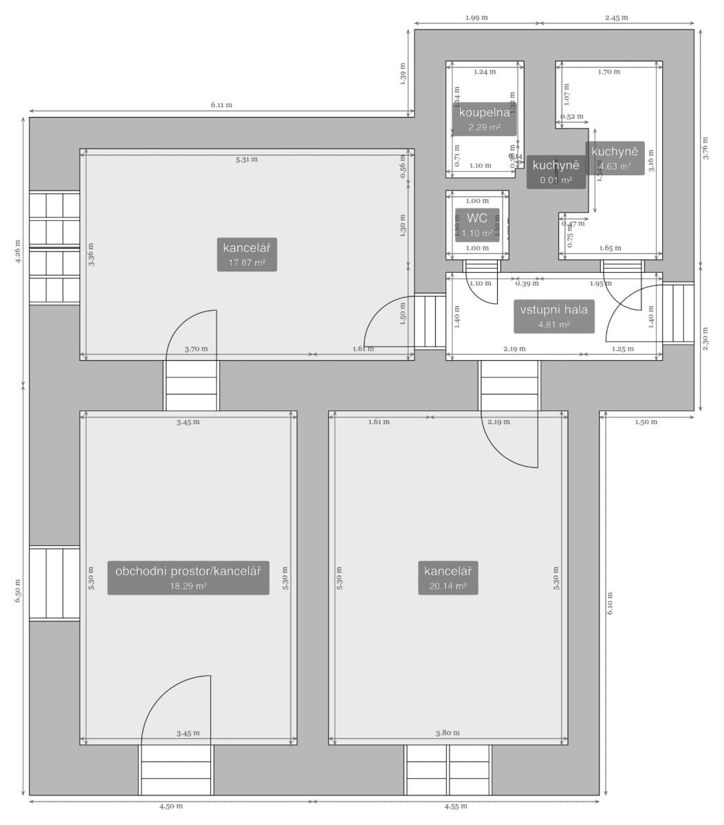 Prenájom kancelárie 70 m², Slezská, Praha, Praha Prenájom kancelárie 70 m², Slezská, Praha, Praha
