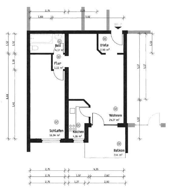 Prenájom bytu 2-izbový 58 m², Goethestraße 23, Radeberg, Sasko Prenájom bytu 2-izbový 58 m², Goethestraße 23, Radeberg, Sasko