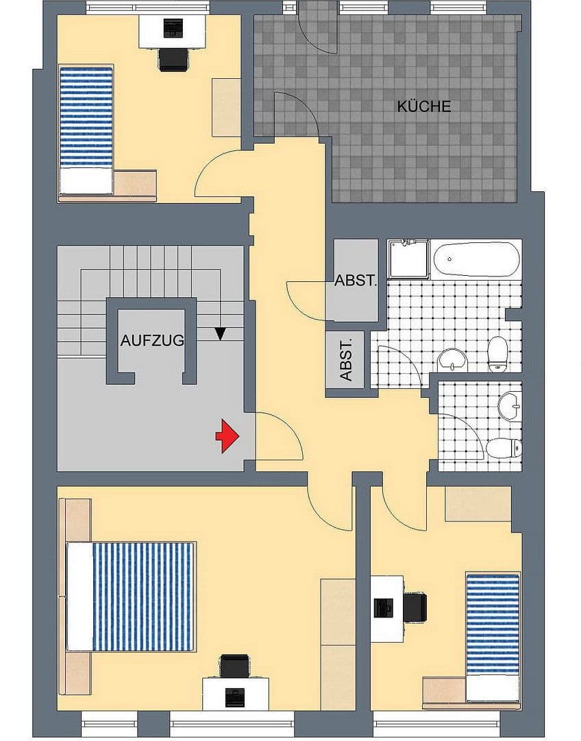 Prenájom bytu 3-izbový 105 m², Wilhelmstr. 66, Siegburg, Severné Porýnie - Westfálsko Prenájom bytu 3-izbový 105 m², Wilhelmstr. 66, Siegburg, Severné Porýnie - Westfálsko