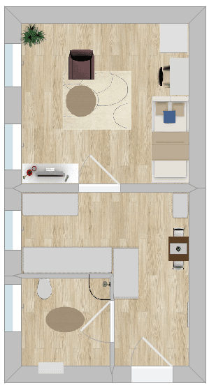 Prenájom bytu 2-izbový 33 m², Kapellenstr. 43, Aachen, Severné Porýnie - Westfálsko Prenájom bytu 2-izbový 33 m², Kapellenstr. 43, Aachen, Severné Porýnie - Westfálsko