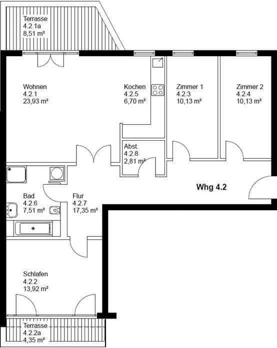 Prenájom bytu 4-izbový 99 m², Wilhelm-Raabe-Straße 8, Magdeburg, Sasko-Anhaltsko Prenájom bytu 4-izbový 99 m², Wilhelm-Raabe-Straße 8, Magdeburg, Sasko-Anhaltsko