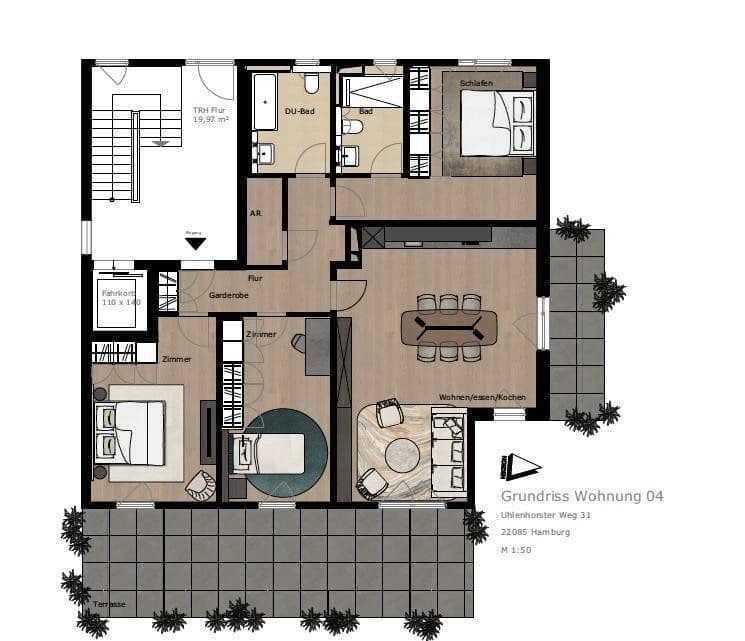 Prenájom bytu 4-izbový 149 m², Uhlenhorster Weg 31A, Hamburg, Hamburg Prenájom bytu 4-izbový 149 m², Uhlenhorster Weg 31A, Hamburg, Hamburg