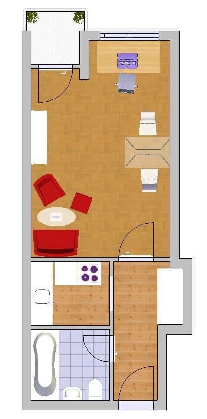 Prenájom bytu 1-izbový 31 m², München, Bavorsko Prenájom bytu 1-izbový 31 m², München, Bavorsko