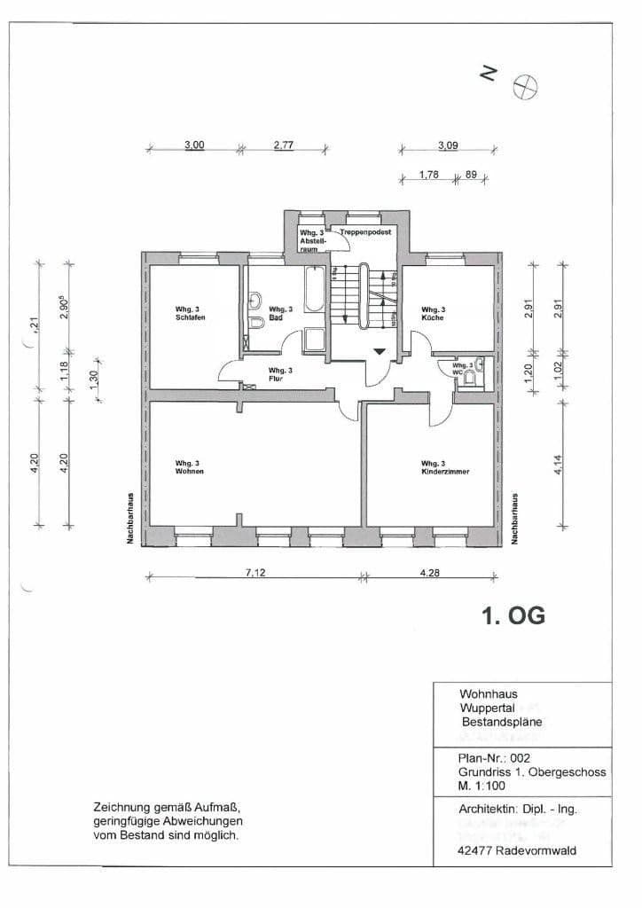 Prenájom bytu 3-izbový 90 m², Wuppertal OT Barmen, Severné Porýnie - Westfálsko Prenájom bytu 3-izbový 90 m², Wuppertal OT Barmen, Severné Porýnie - Westfálsko