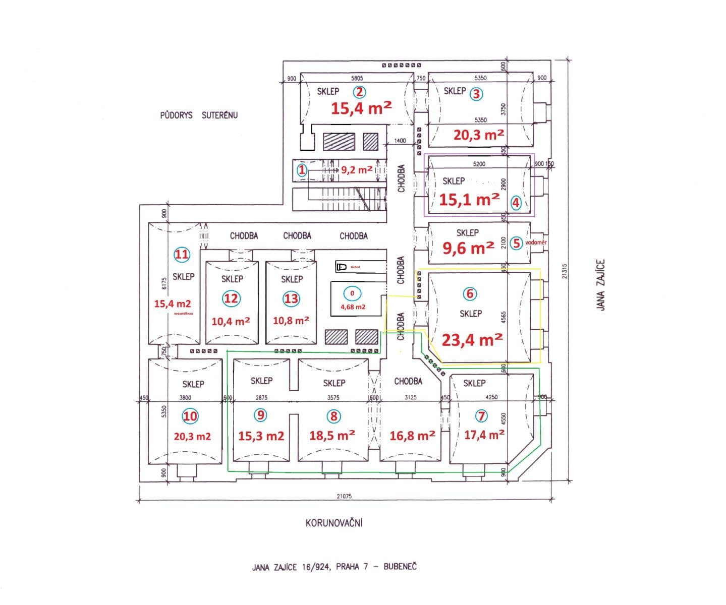 Prenájom nebytového priestoru 68 m², Jana Zajíce, Praha, Praha Prenájom nebytového priestoru 68 m², Jana Zajíce, Praha, Praha