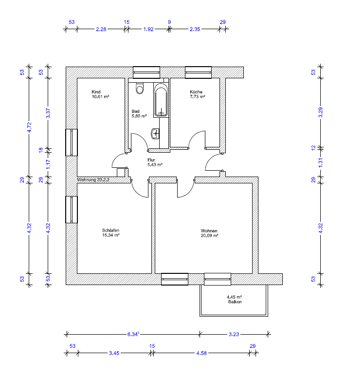 Prenájom bytu 3-izbový 65 m², Magdeburg, Sasko-Anhaltsko Prenájom bytu 3-izbový 65 m², Magdeburg, Sasko-Anhaltsko