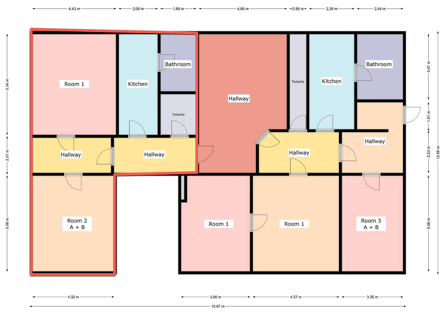 Prenájom bytu 4-izbový 74 m², Hof, Bavorsko Prenájom bytu 4-izbový 74 m², Hof, Bavorsko