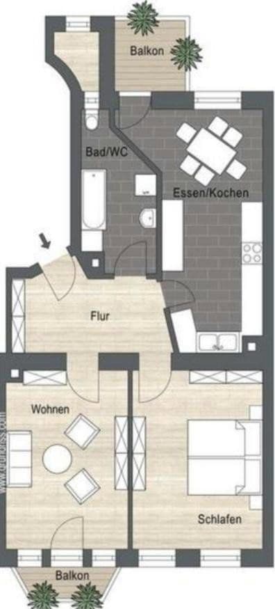 Prenájom bytu 2-izbový 74 m², Leipzig, Sasko Prenájom bytu 2-izbový 74 m², Leipzig, Sasko
