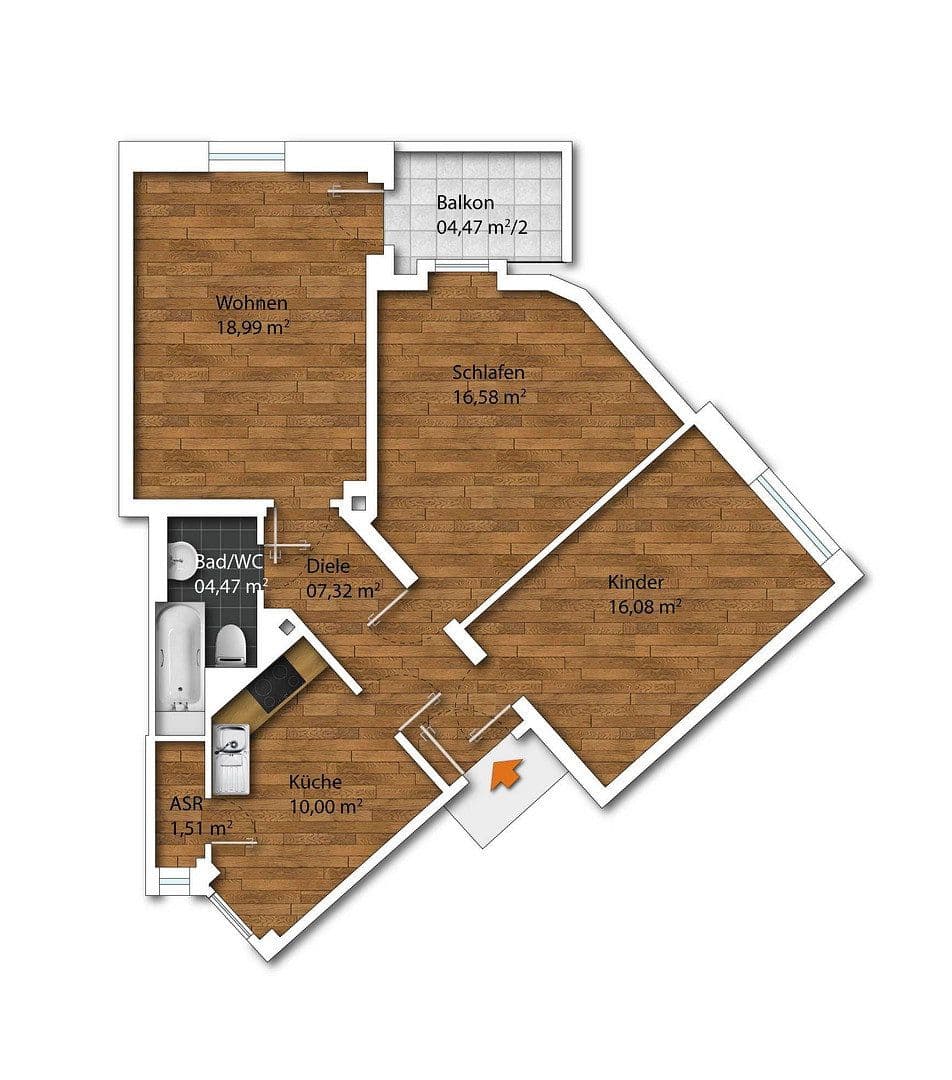 Prenájom bytu 3-izbový 78 m², Nöthnitzer Straße 36, Dresden, Sasko Prenájom bytu 3-izbový 78 m², Nöthnitzer Straße 36, Dresden, Sasko