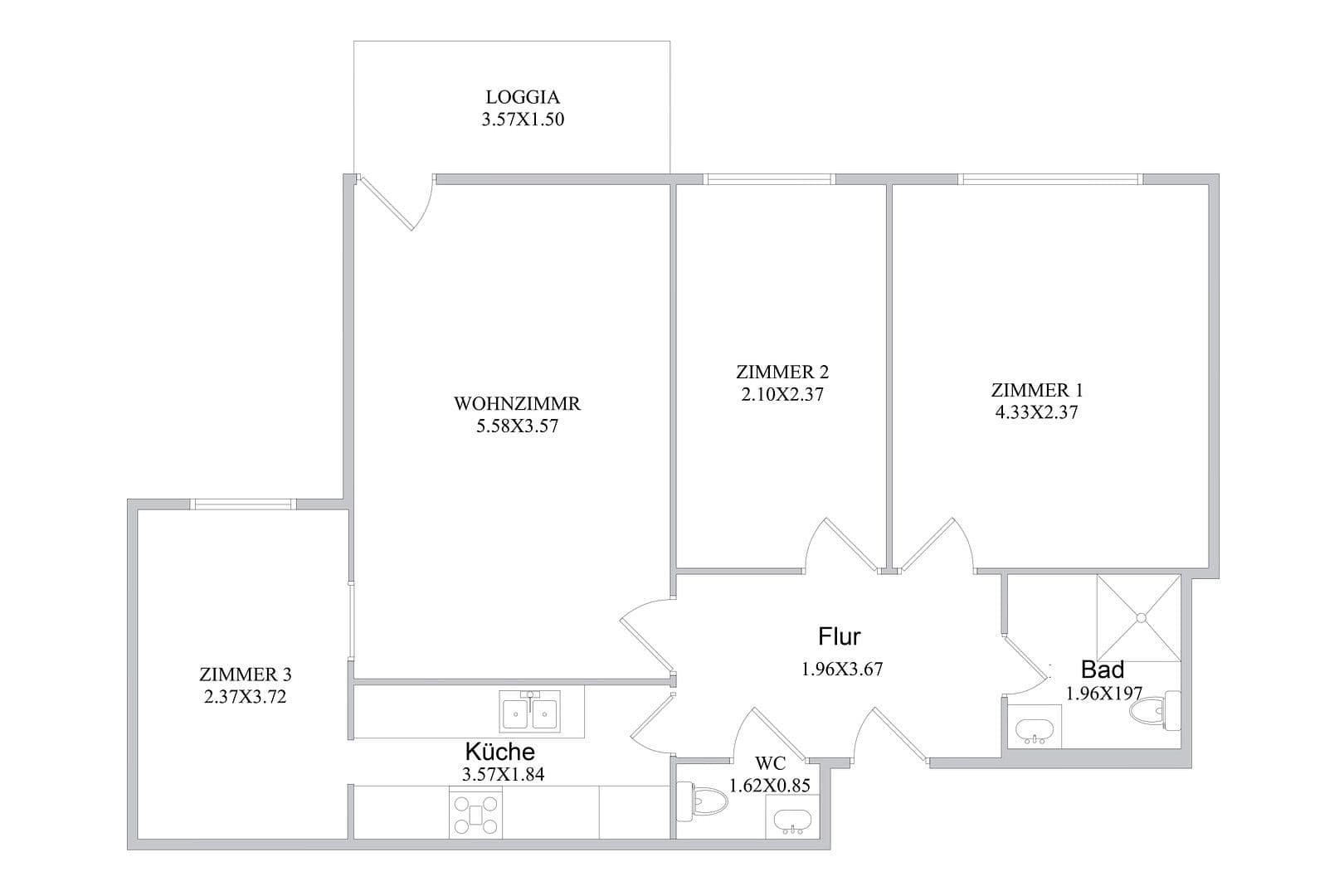 Predaj bytu 4-izbový 76 m², Düsseldorfer Str. 138, Ratingen, Severné Porýnie - Westfálsko Predaj bytu 4-izbový 76 m², Düsseldorfer Str. 138, Ratingen, Severné Porýnie - Westfálsko