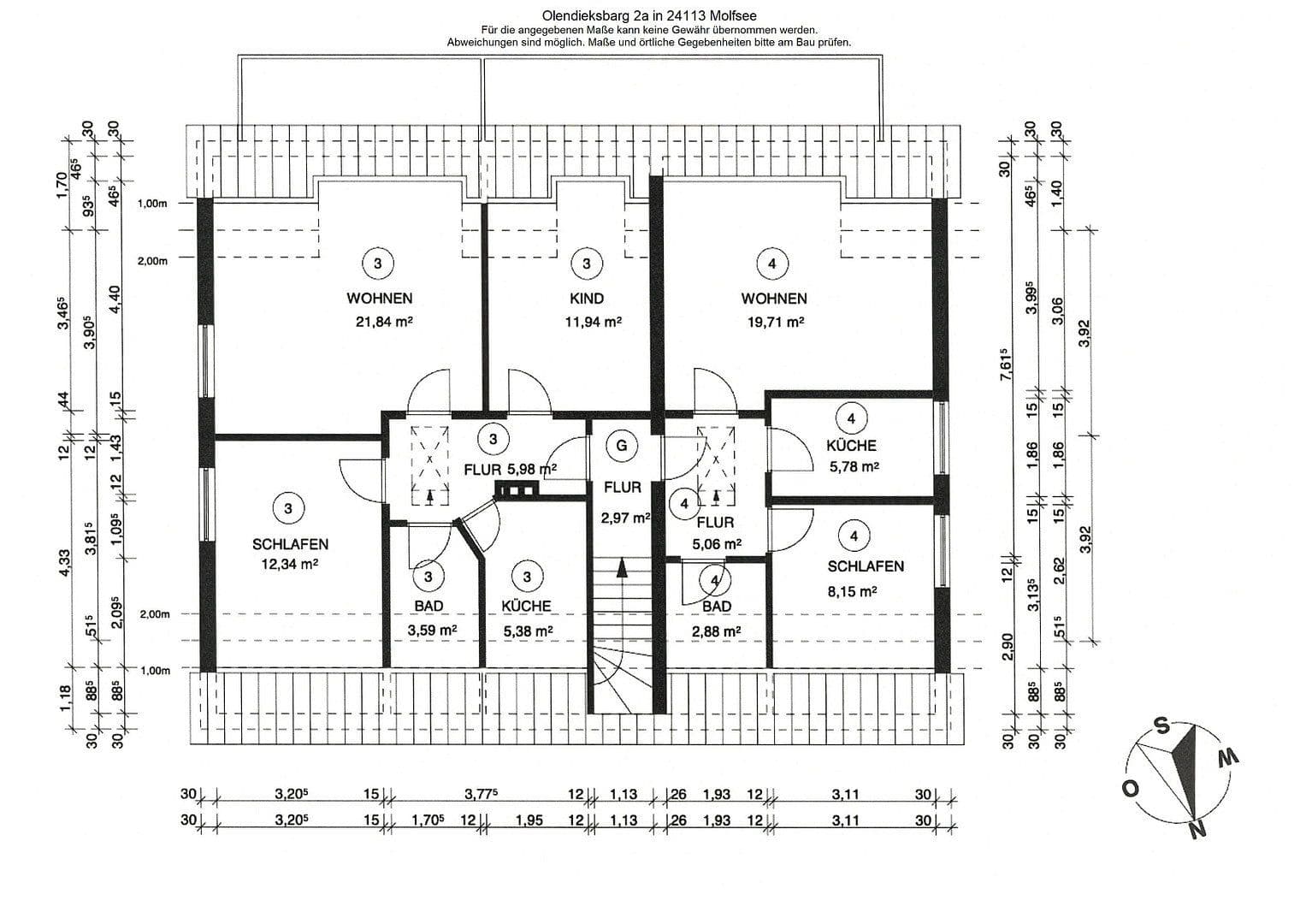 Prenájom bytu 3-izbový 61 m², Olendieksbarg 2a, Molfsee, Šlezvicko-Holštajnsko Prenájom bytu 3-izbový 61 m², Olendieksbarg 2a, Molfsee, Šlezvicko-Holštajnsko