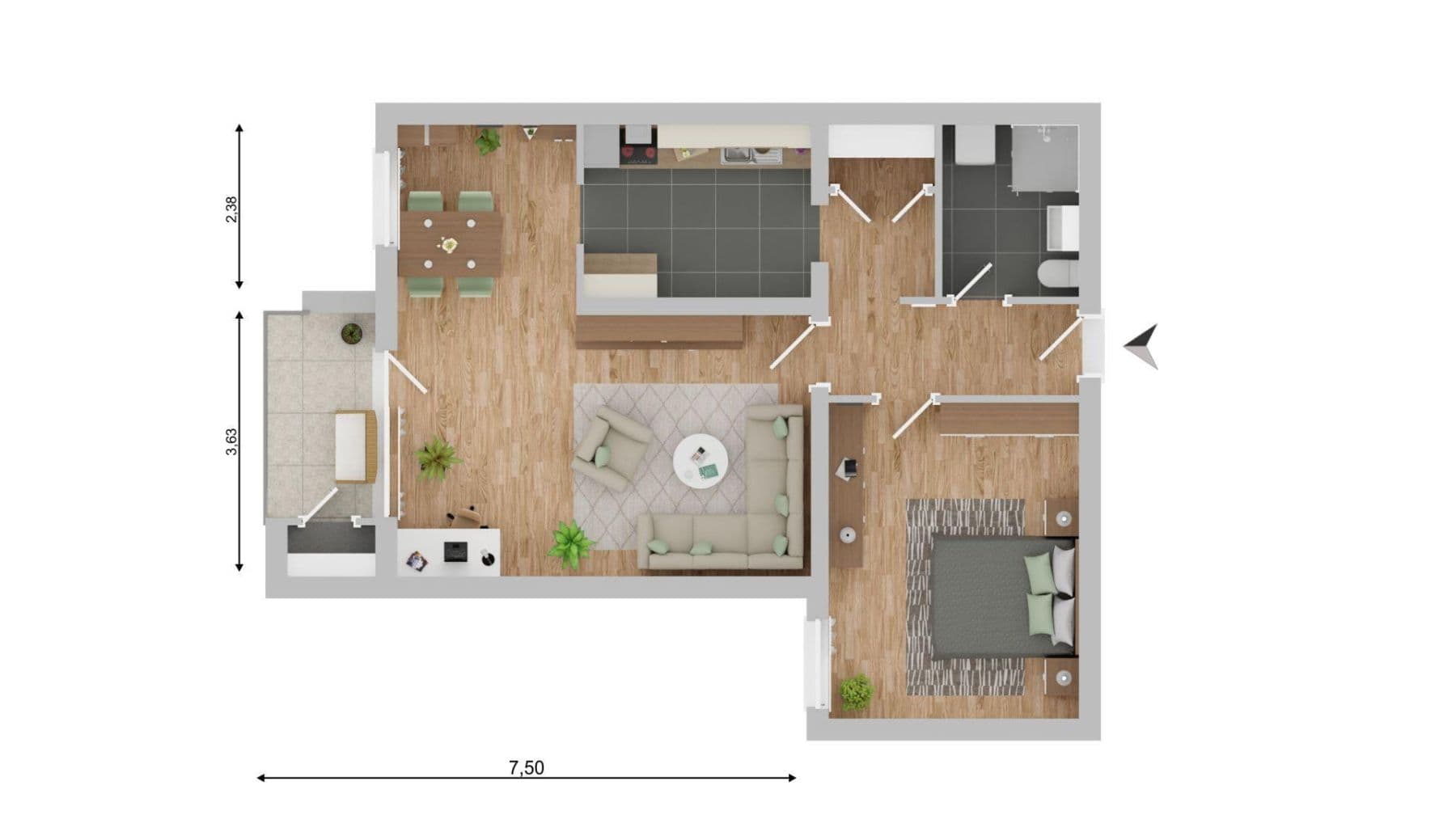 Prenájom bytu 2-izbový 64 m², Steinkamp 29, Harrislee, Šlezvicko-Holštajnsko Prenájom bytu 2-izbový 64 m², Steinkamp 29, Harrislee, Šlezvicko-Holštajnsko