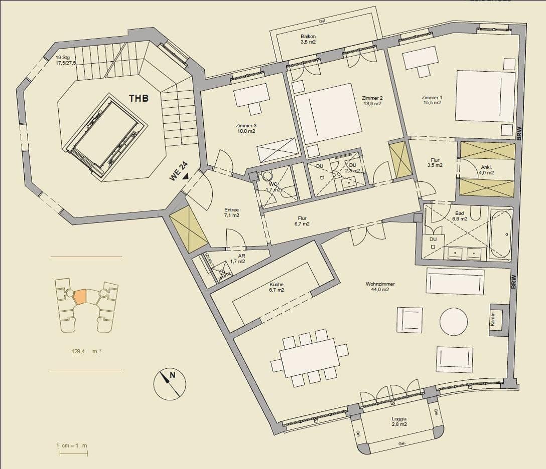Predaj bytu 4-izbový 130 m², Neue Grünstraße 2, Berlin, Berlín Predaj bytu 4-izbový 130 m², Neue Grünstraße 2, Berlin, Berlín
