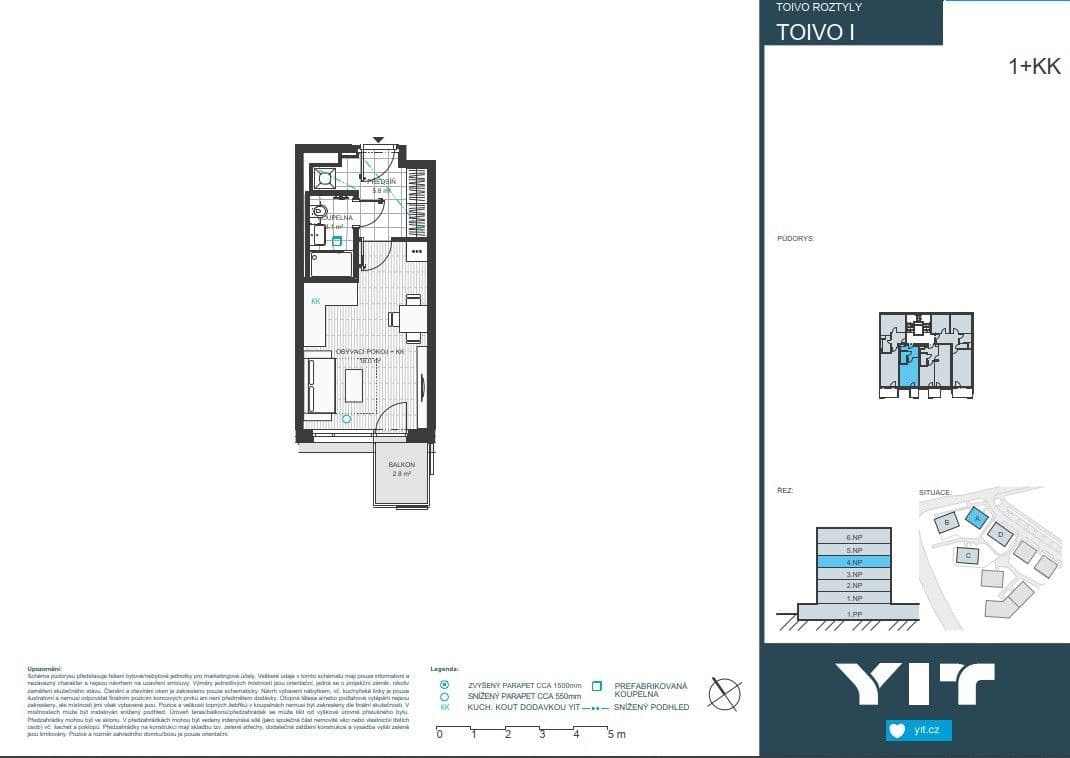 Prenájom bytu 1-izbový 30 m², Komárkova, Praha, Praha Prenájom bytu 1-izbový 30 m², Komárkova, Praha, Praha