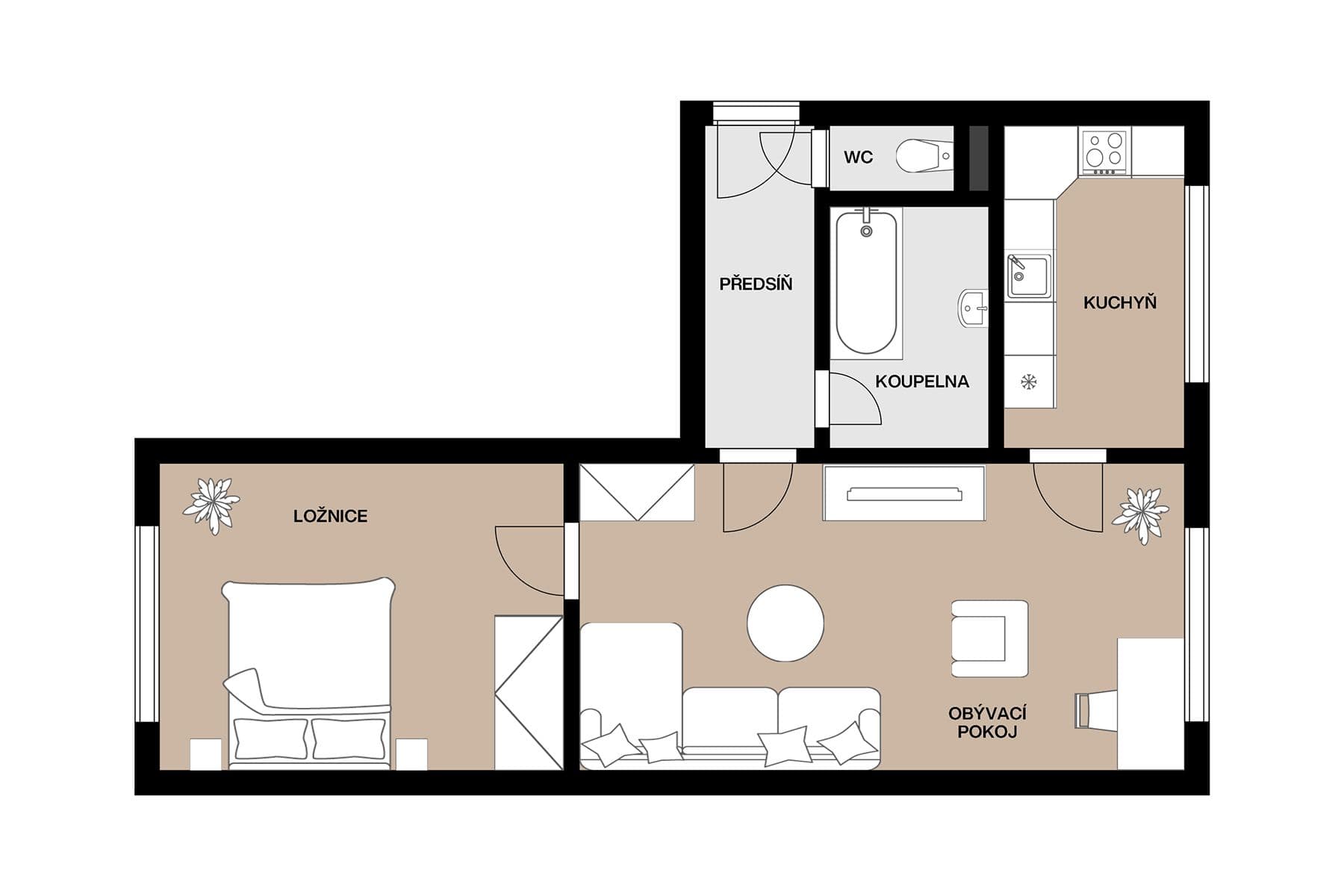 Predaj bytu 2-izbový 57 m², A. Trägera, České Budějovice, Jihočeský kraj Predaj bytu 2-izbový 57 m², A. Trägera, České Budějovice, Jihočeský kraj