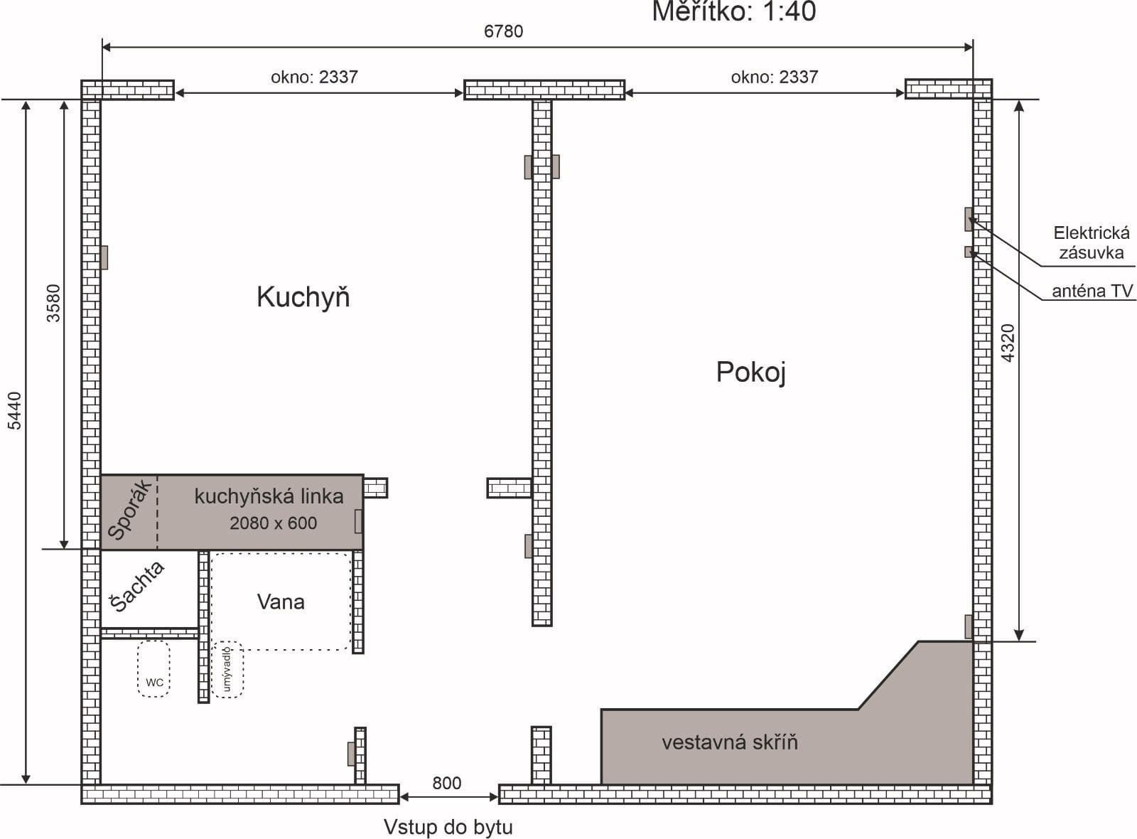 Prenájom bytu 2-izbový 36 m², Beethovenova, Frýdek-Místek, Moravskoslezský kraj Prenájom bytu 2-izbový 36 m², Beethovenova, Frýdek-Místek, Moravskoslezský kraj