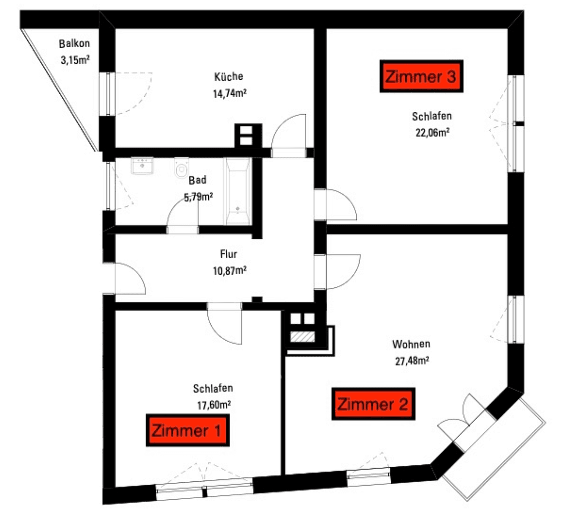 Prenájom bytu 20 m², Mannheim, Bádensko-Wurttembersko Prenájom bytu 20 m², Mannheim, Bádensko-Wurttembersko