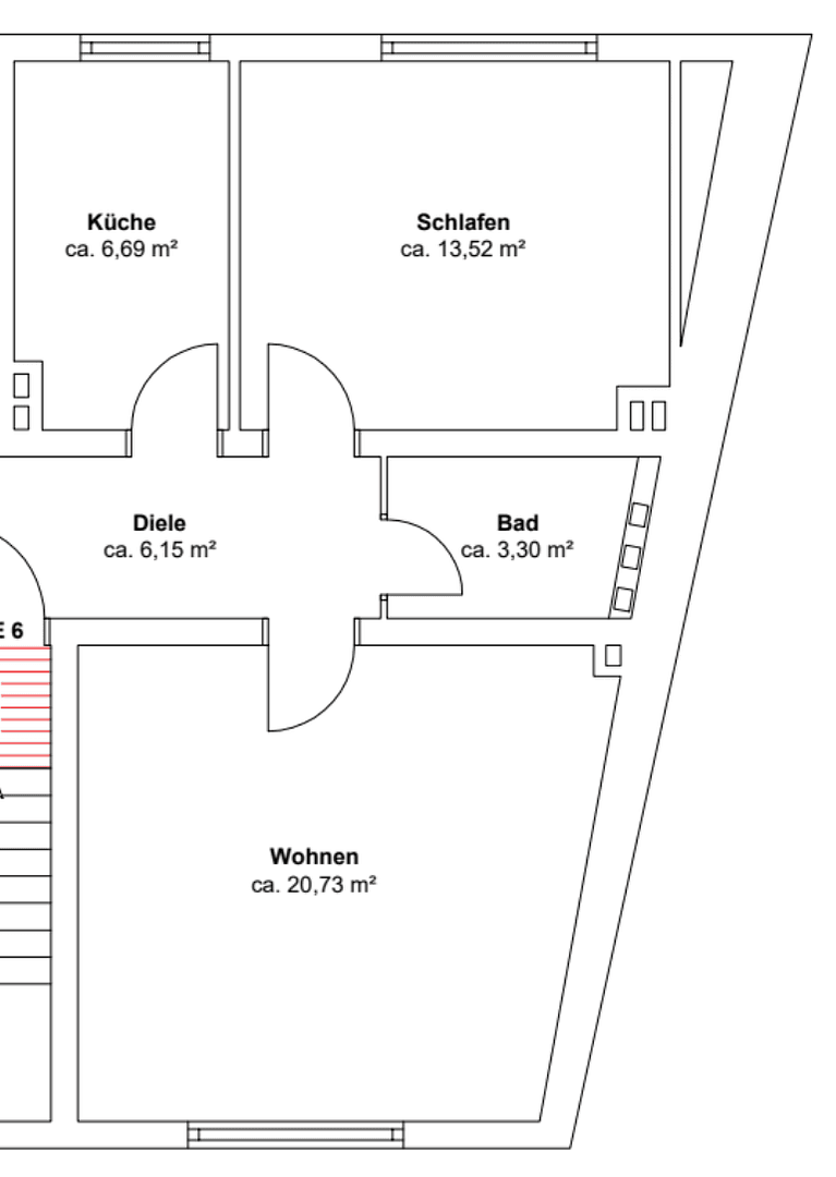 Prenájom bytu 2-izbový 48 m², Jahnstraße 36, Duisburg, Severné Porýnie - Westfálsko Prenájom bytu 2-izbový 48 m², Jahnstraße 36, Duisburg, Severné Porýnie - Westfálsko