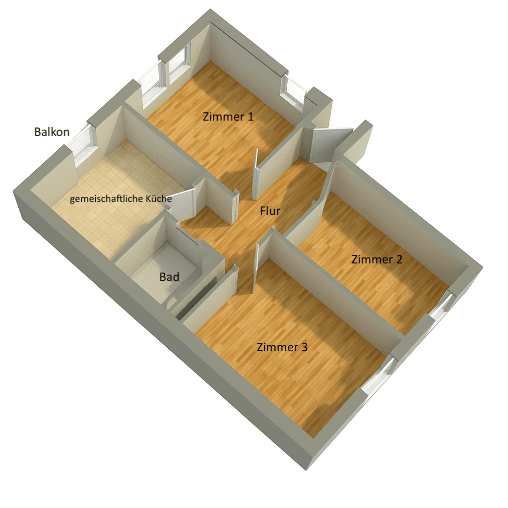 Prenájom bytu 4-izbový 70 m², Mainz, Porýnie-Falcko Prenájom bytu 4-izbový 70 m², Mainz, Porýnie-Falcko