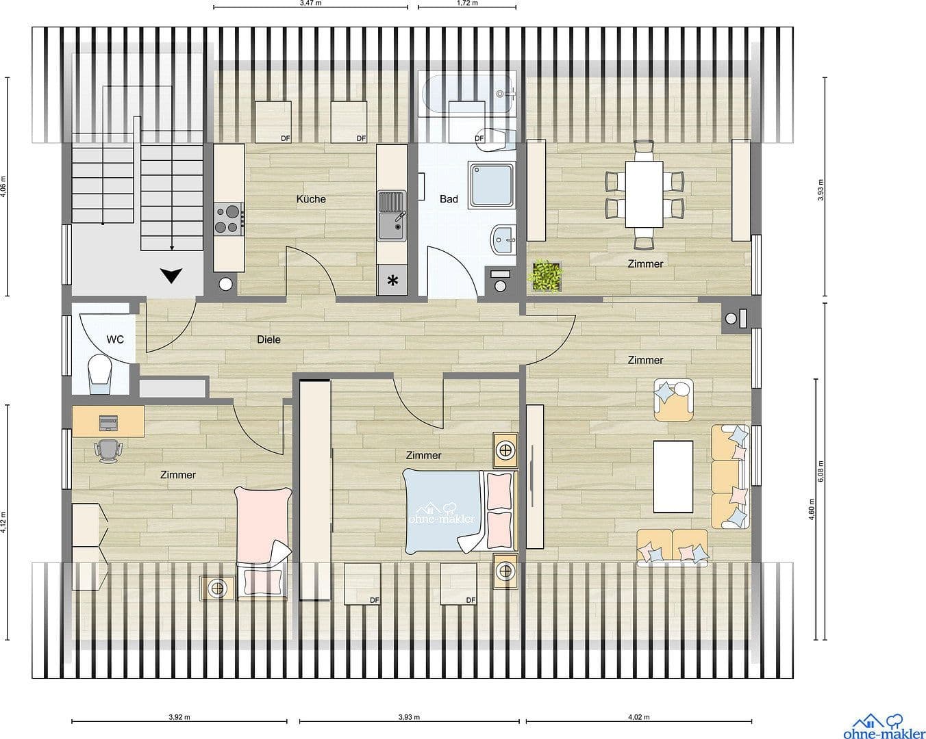 Prenájom bytu 3-izbový 98 m², Saarbrücken, Sársko Prenájom bytu 3-izbový 98 m², Saarbrücken, Sársko