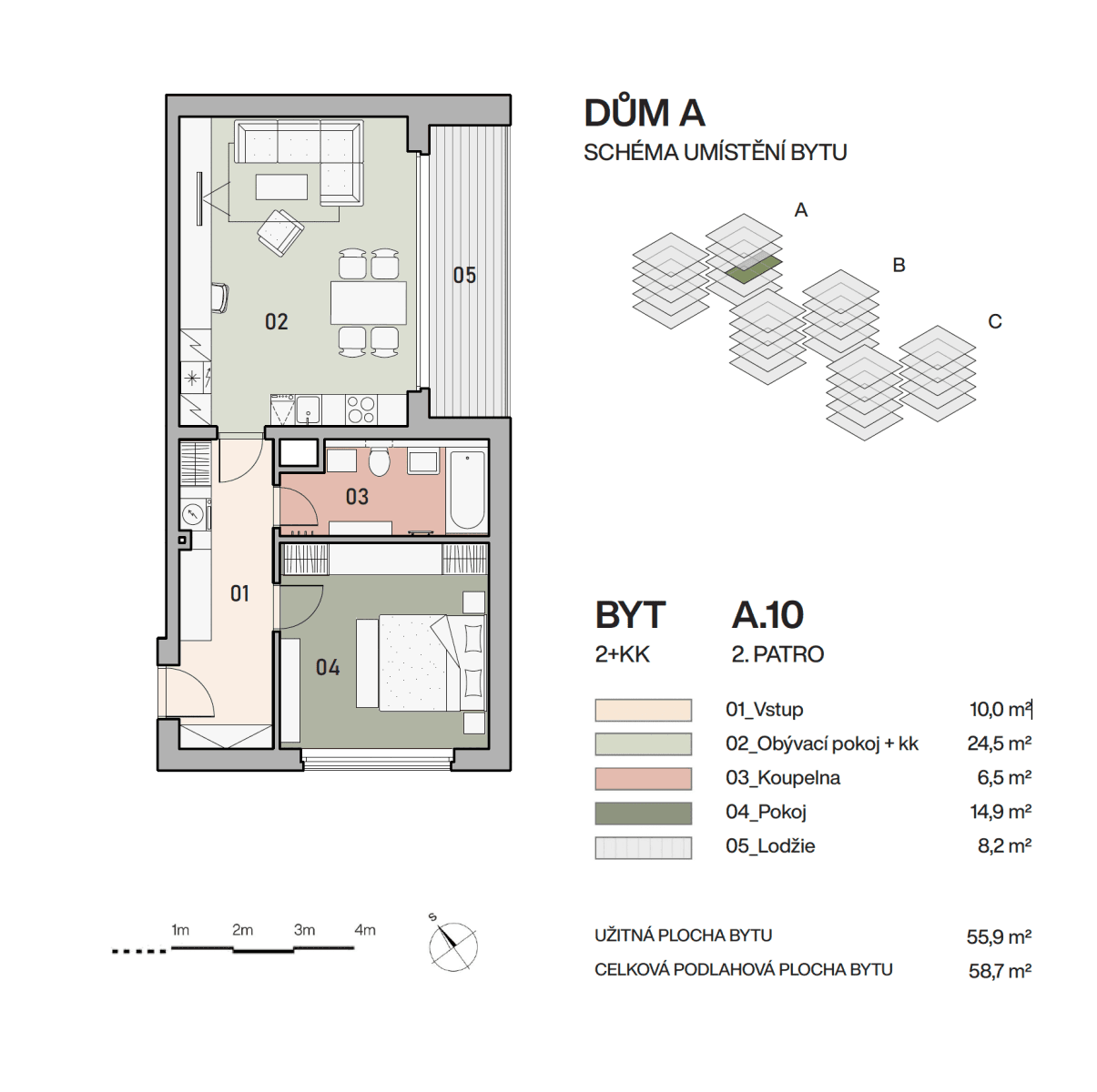 Prenájom bytu 2-izbový 61 m², Pod Krocínkou, Praha, Praha Prenájom bytu 2-izbový 61 m², Pod Krocínkou, Praha, Praha