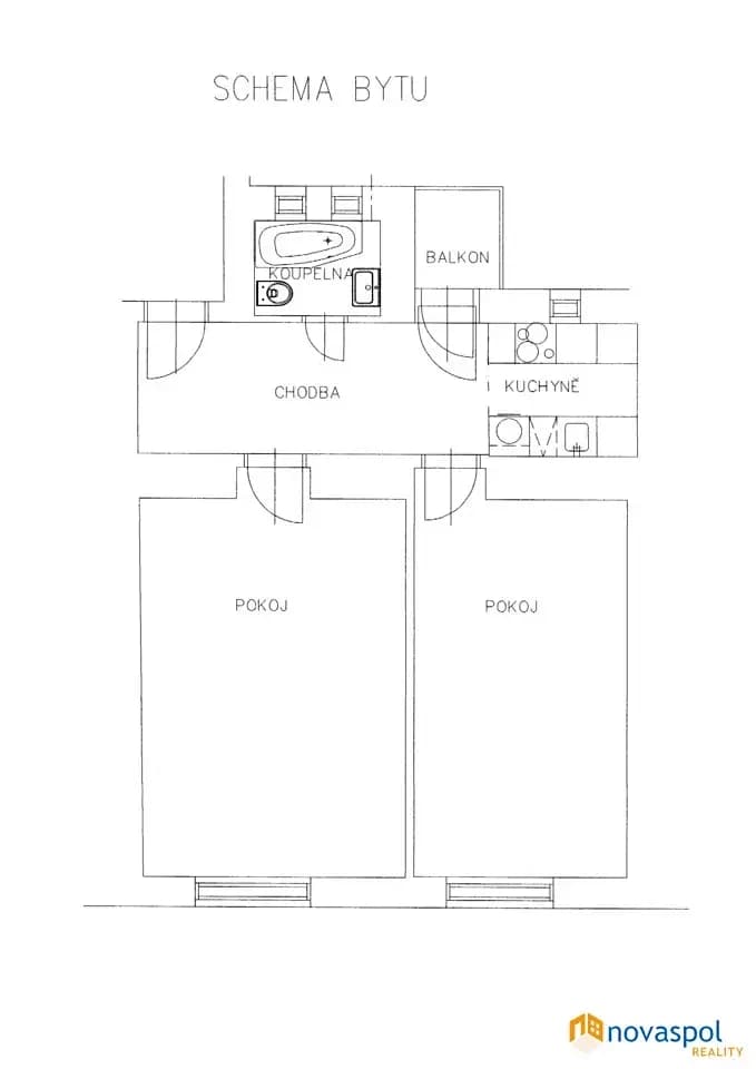 Prenájom bytu 2-izbový 57 m², Ortenovo náměstí, Praha, Praha Prenájom bytu 2-izbový 57 m², Ortenovo náměstí, Praha, Praha
